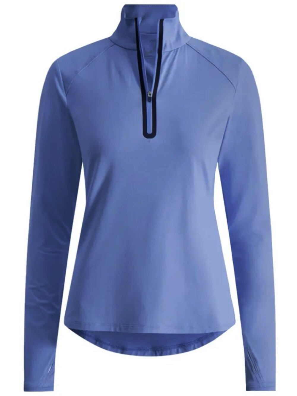 NWT RLX Ralph Lauren Women's Stretch Peached Jersey 1/4 Zip Mid Layer